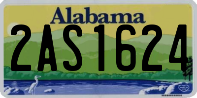 AL license plate 2AS1624