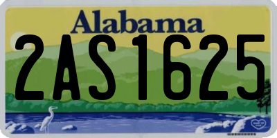 AL license plate 2AS1625