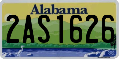 AL license plate 2AS1626