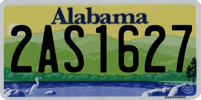 AL license plate 2AS1627