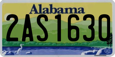 AL license plate 2AS1630