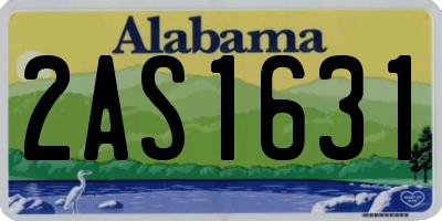 AL license plate 2AS1631