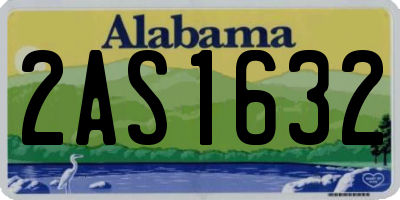 AL license plate 2AS1632