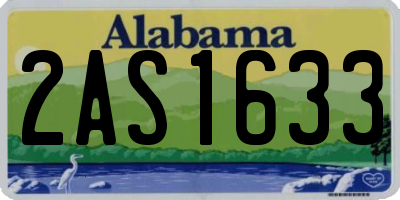 AL license plate 2AS1633