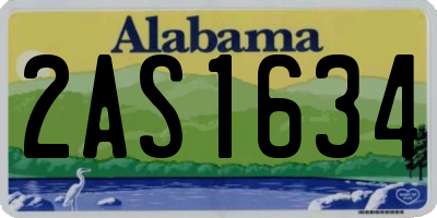 AL license plate 2AS1634