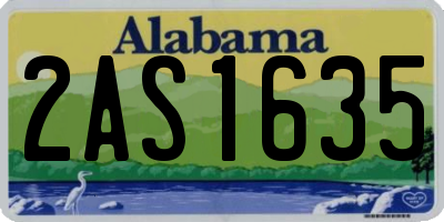 AL license plate 2AS1635