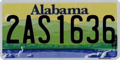 AL license plate 2AS1636