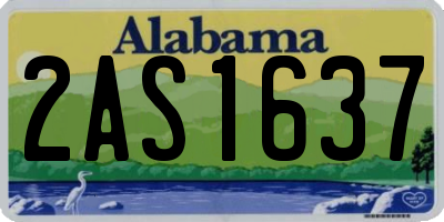 AL license plate 2AS1637