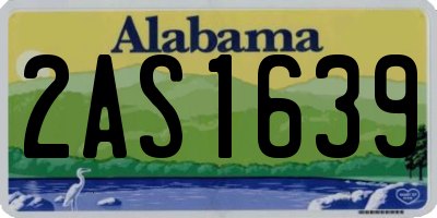 AL license plate 2AS1639