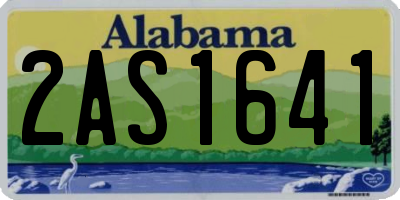 AL license plate 2AS1641
