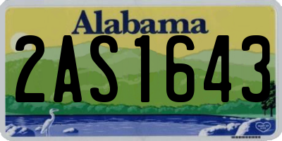 AL license plate 2AS1643