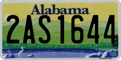AL license plate 2AS1644