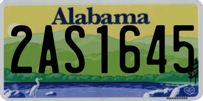 AL license plate 2AS1645