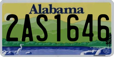 AL license plate 2AS1646