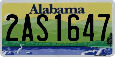 AL license plate 2AS1647