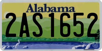 AL license plate 2AS1652