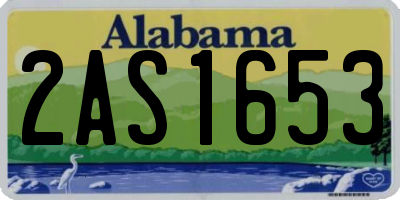 AL license plate 2AS1653