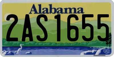 AL license plate 2AS1655