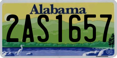AL license plate 2AS1657