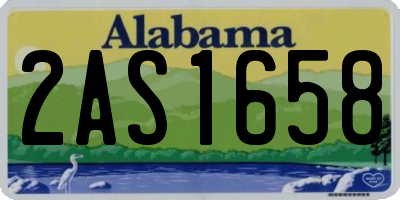 AL license plate 2AS1658