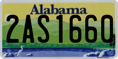 AL license plate 2AS1660
