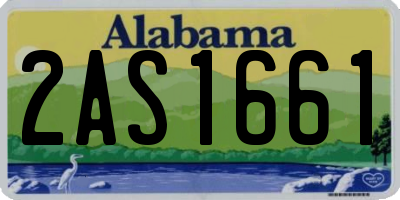 AL license plate 2AS1661