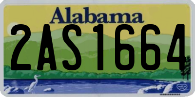 AL license plate 2AS1664