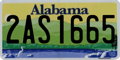 AL license plate 2AS1665