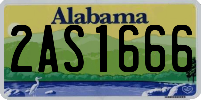 AL license plate 2AS1666