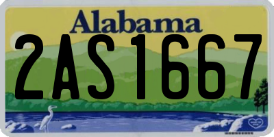 AL license plate 2AS1667