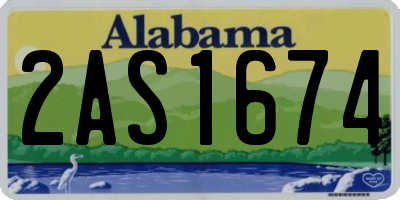 AL license plate 2AS1674