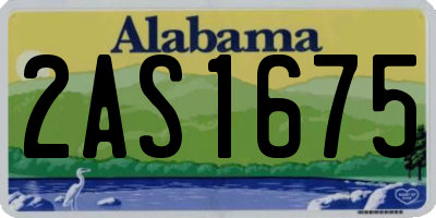 AL license plate 2AS1675