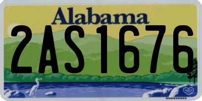 AL license plate 2AS1676
