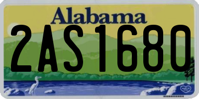 AL license plate 2AS1680