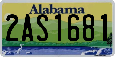 AL license plate 2AS1681