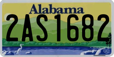 AL license plate 2AS1682
