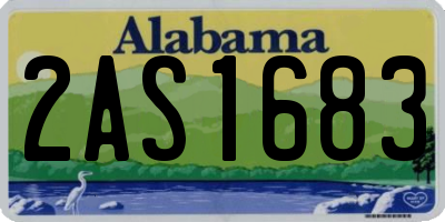AL license plate 2AS1683