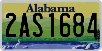 AL license plate 2AS1684