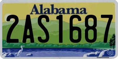 AL license plate 2AS1687