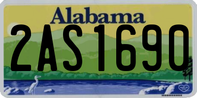 AL license plate 2AS1690