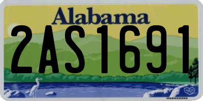 AL license plate 2AS1691