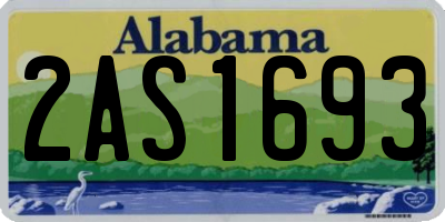 AL license plate 2AS1693