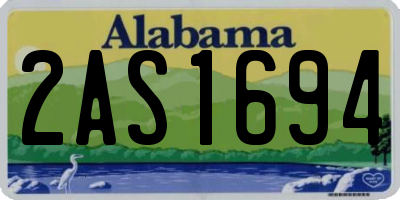 AL license plate 2AS1694