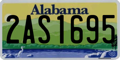 AL license plate 2AS1695
