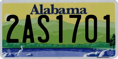 AL license plate 2AS1701