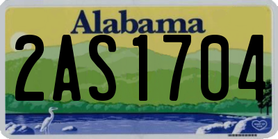AL license plate 2AS1704