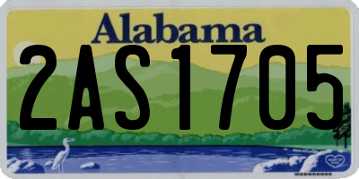 AL license plate 2AS1705