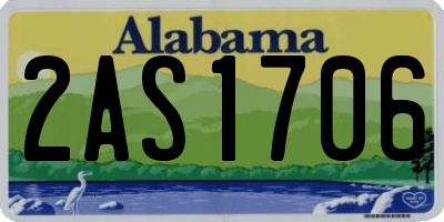 AL license plate 2AS1706