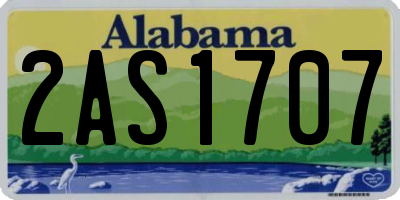 AL license plate 2AS1707