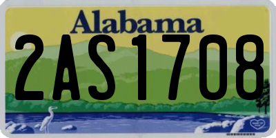 AL license plate 2AS1708